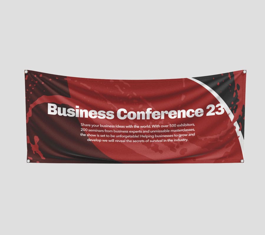Rectangular printed outdoor banner made in Bolton