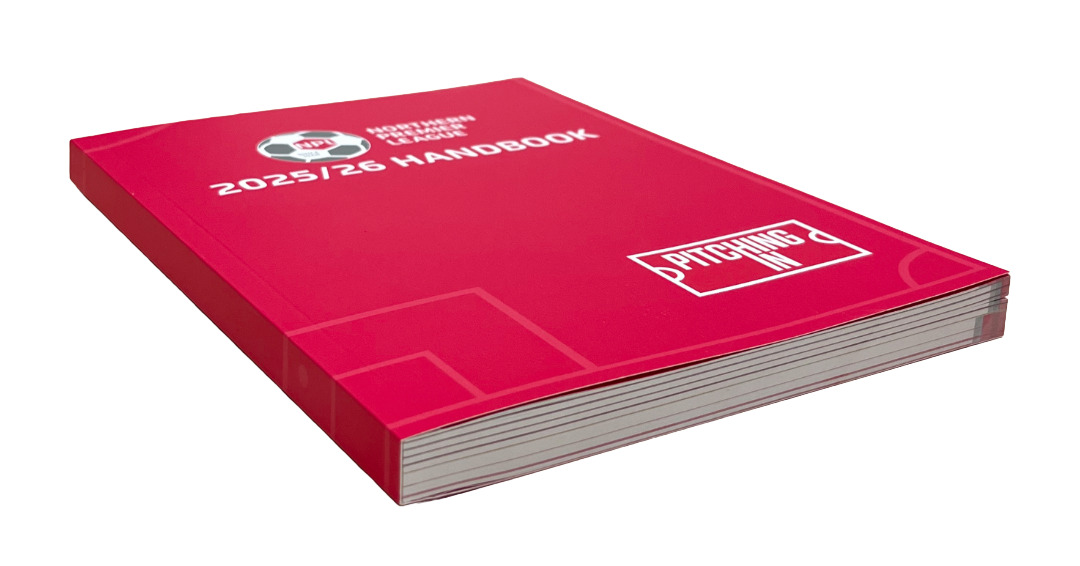 Northern Premier League 2025/26 perfect-bound handbook