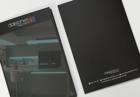 Printed presentation folders by The Print Room, Bolton, for Dale Jones Kitchens