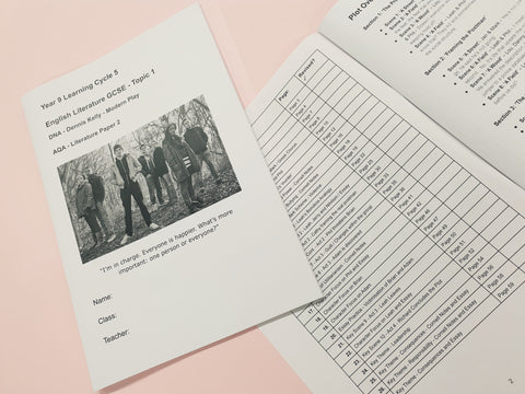 Printed English Literature workbooks for local Schools in bolton